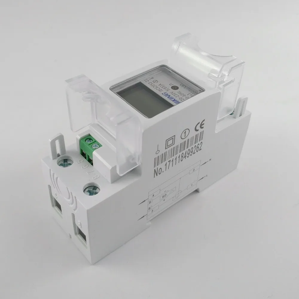 5(65) A 65A 220V 230V 60HZ 50HZ DDS238-2 однофазный din-рейка кВтч Ватт час din-рейка счетчик энергии lcd