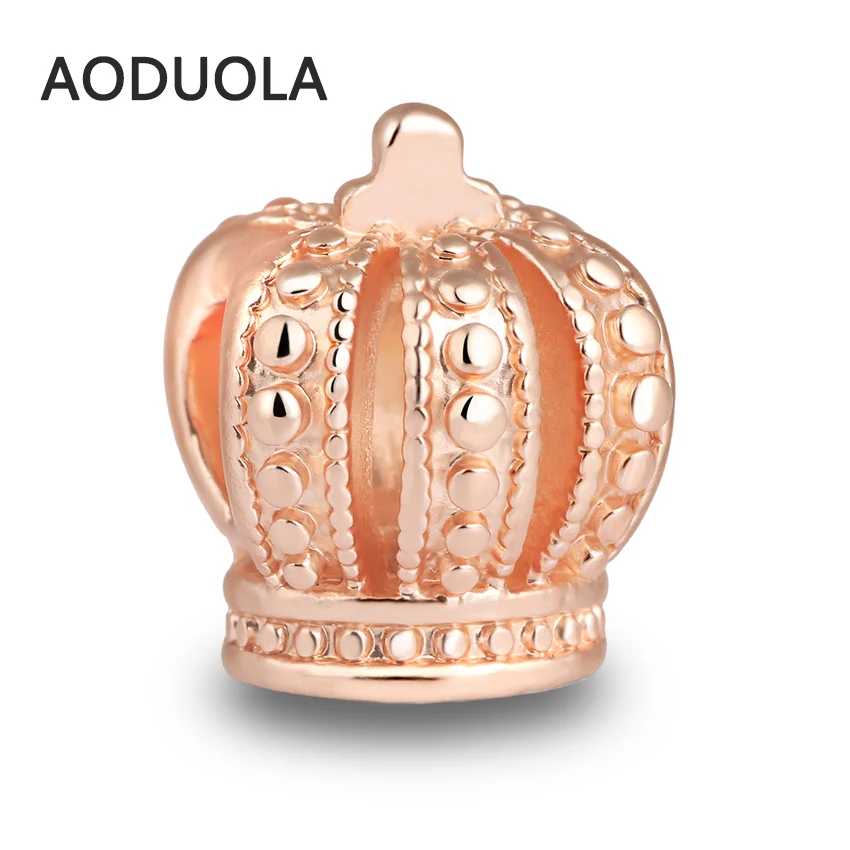 Сказочные короны из бусин матовые цвета розового золота подвески сделай сам