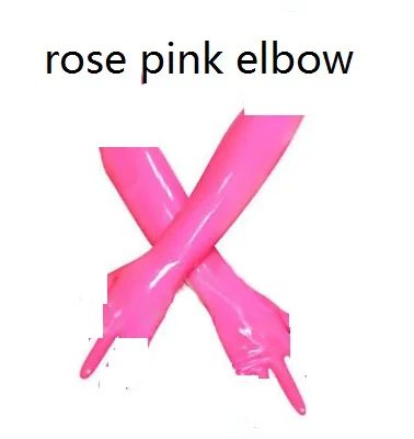 Латексные перчатки Короткие без пальцев 9516 черный розовый цвет|Аксессуары для