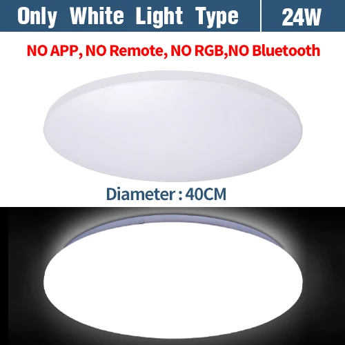 35CM 24W Cold White Современный bluetooth-динамик потолочный светильник с пультом дистанционного управления RGB светодиодный музыкальный светильник с регулируемой яркостью для гостиной светильник для спальни - Цвет корпуса: 35CM 24W Cold White