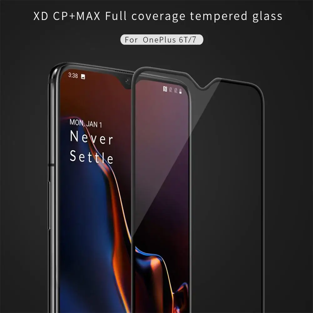 Nillkin-Protector de pantalla de cristal templado para Oneplus 7 m&oacute;vil, pel&iacute;cula protectora antideslumbrante para Oneplus 6T /7, XD, CP + MAX, para One plus 7-1