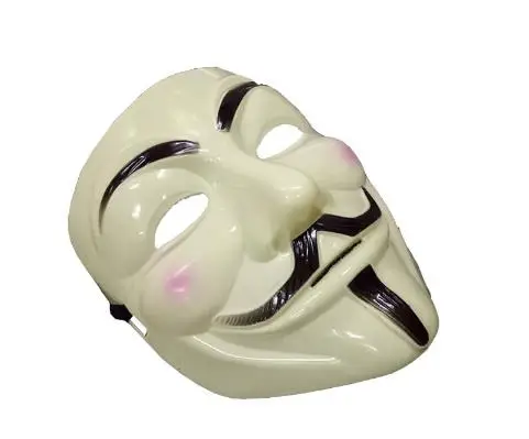 Entertainment V-shaped mask Movie theme V-mask - V stranger yellow white face | Тематическая одежда и униформа