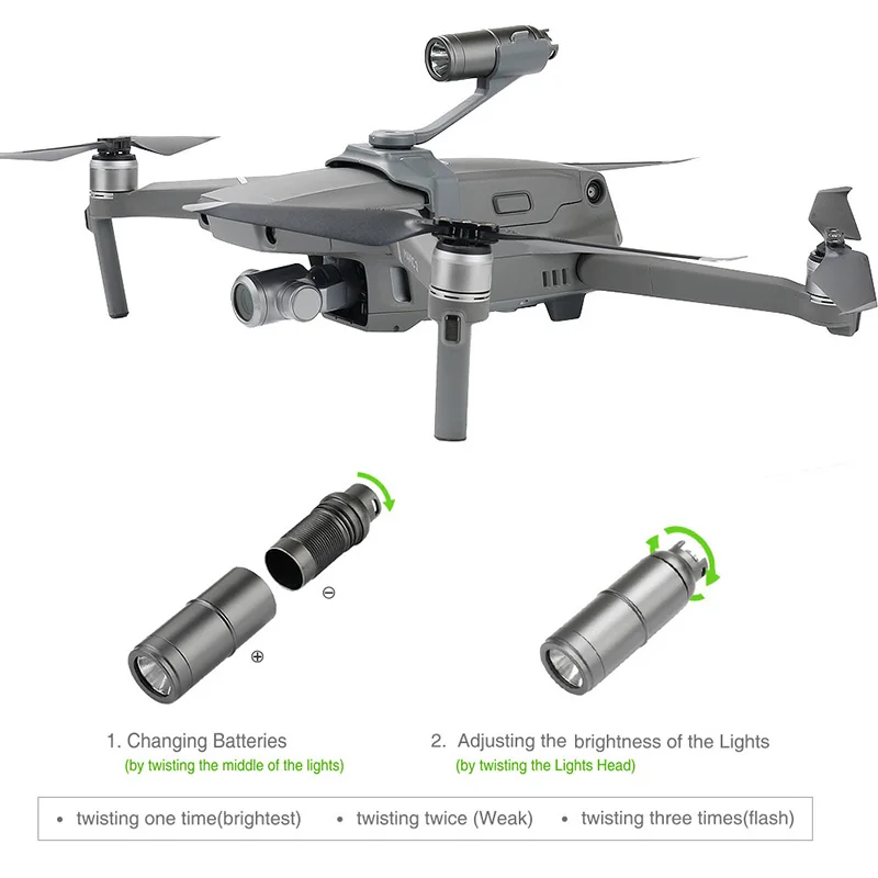 Новое поступление DJI Mavic 2 Pro светодиодсветодиодный лампа с фонариком комплект