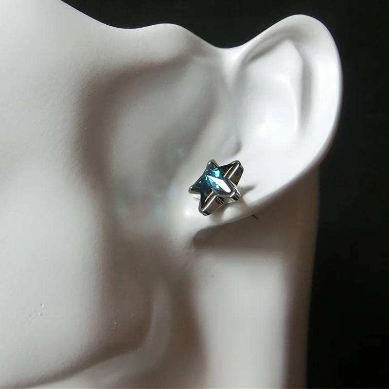 Шпильки Хрустальная звезда серьги 2017 для Для женщин Обувь девочек Jewelry блестящие