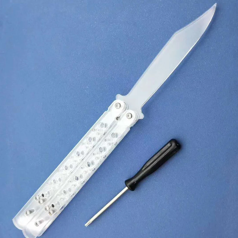 1 шт. Акриловые Складные карманные инструменты Balisong с бабочкой модель не острая