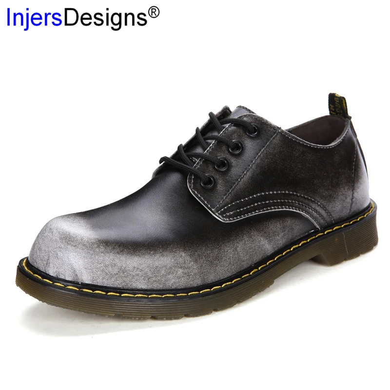 Брендовые Модные низкие ботинки Martin Мужские осенне-зимние кожаные повседневные