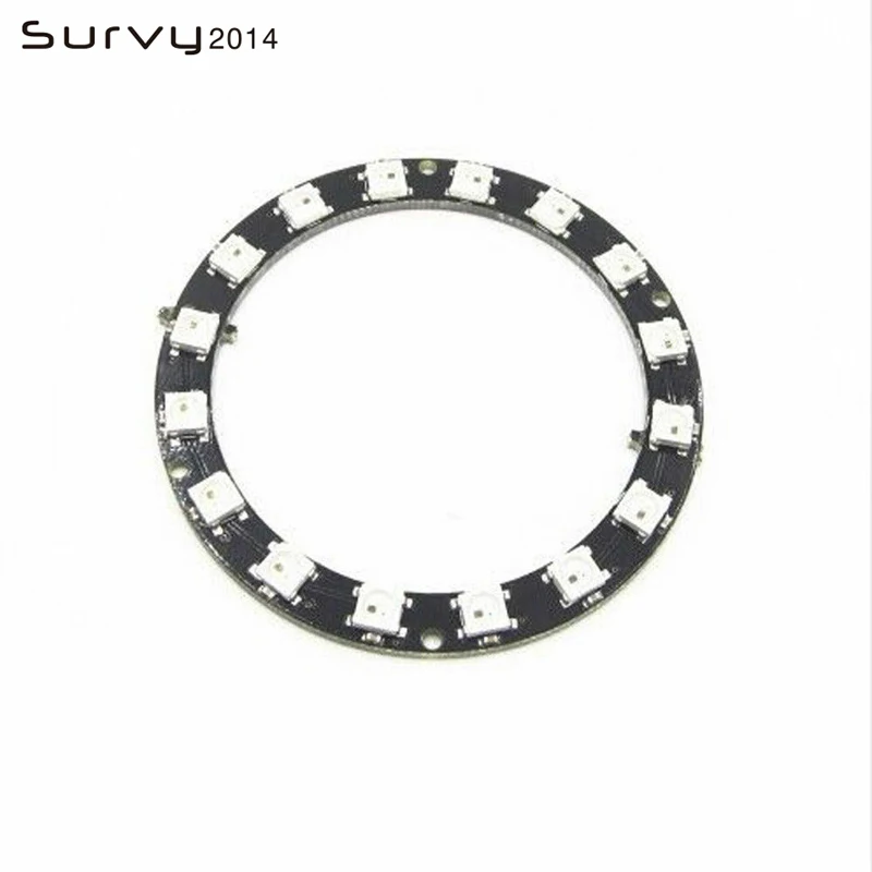 Светодиодный rgb ring 16 бит WS2812 5050 RGB светодиодный Встроенный дальнего света 45 мм