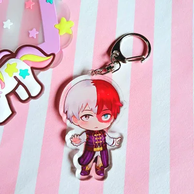 F 1 шт., аниме, мой герой, acemic bakugou, брелок для ключей, Bokuno Hero Bakugou katsuki odoroki Portachiavi, два боковых отпечаток кулон - Цвет: F