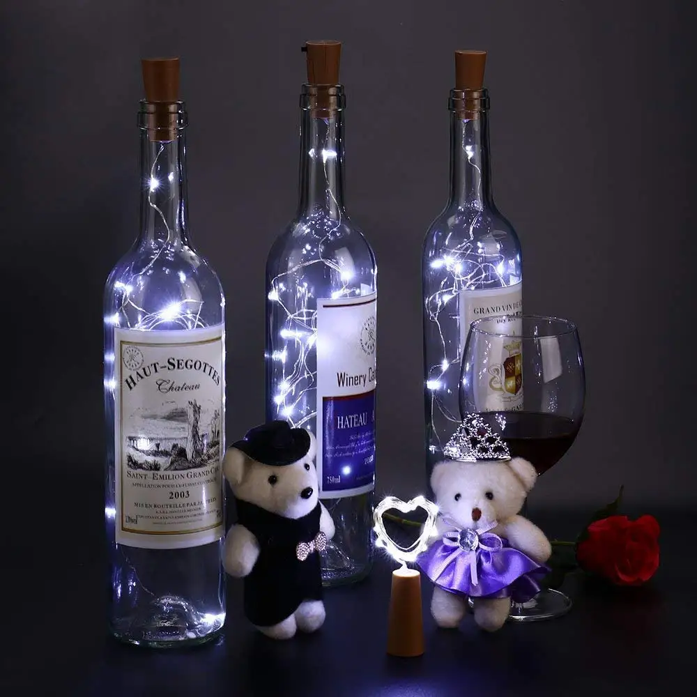 СВЕТОДИОДНАЯ Гирлянда в виде бутылки пробковая лампа Рождественская гирлянда на