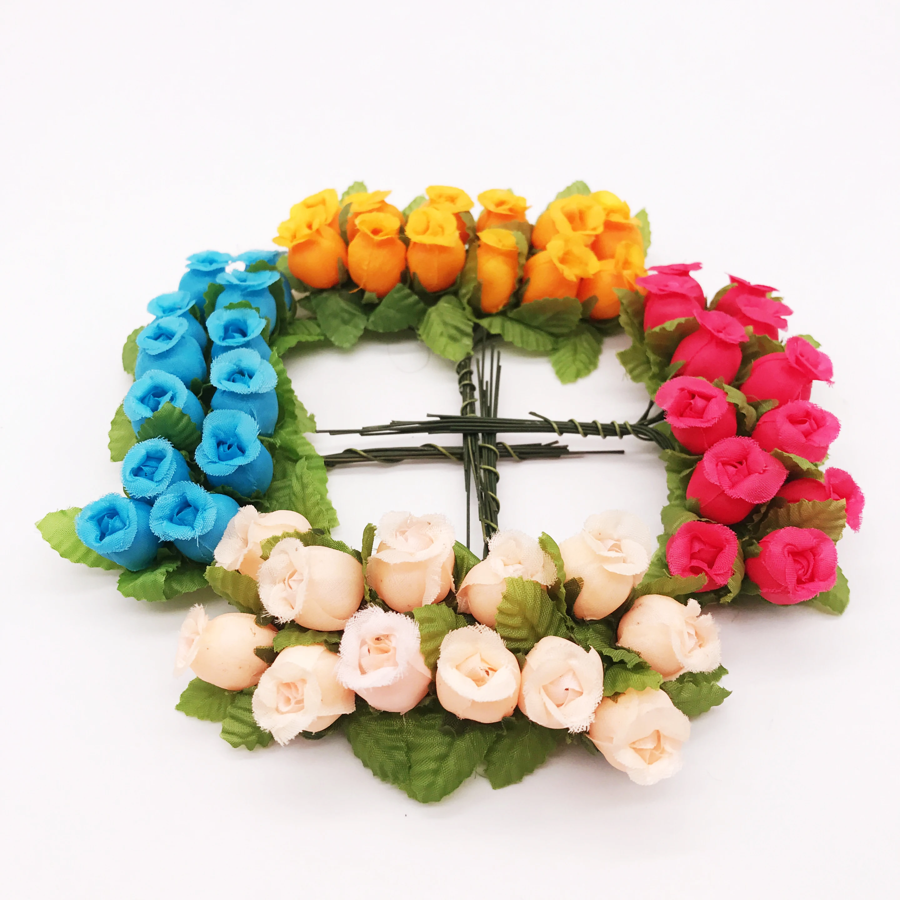 Искусственный цветок 12 шт./лот 2 см Шелковый высококачественный букет роз