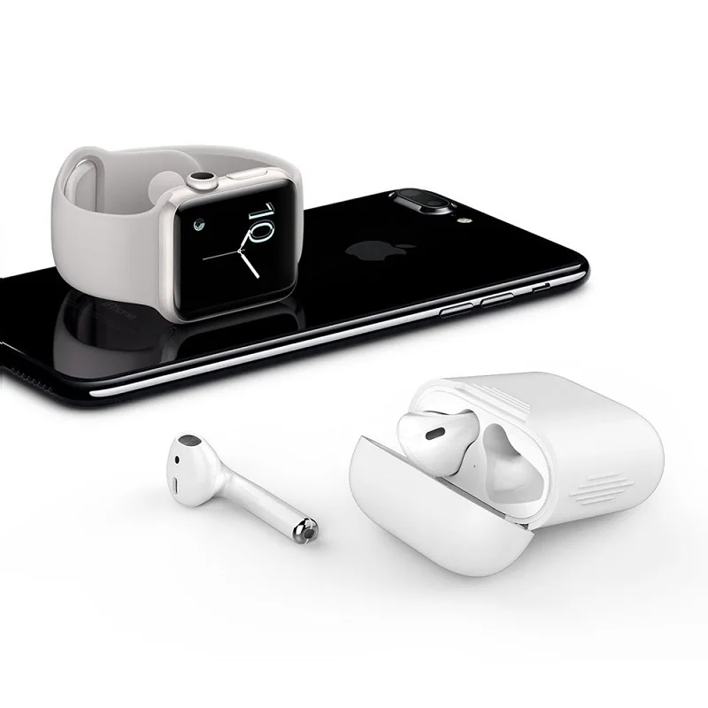 RBAYSALE для Airpod чехол силиконовый портативные Наушники Аксессуары Airpods Apple наушники