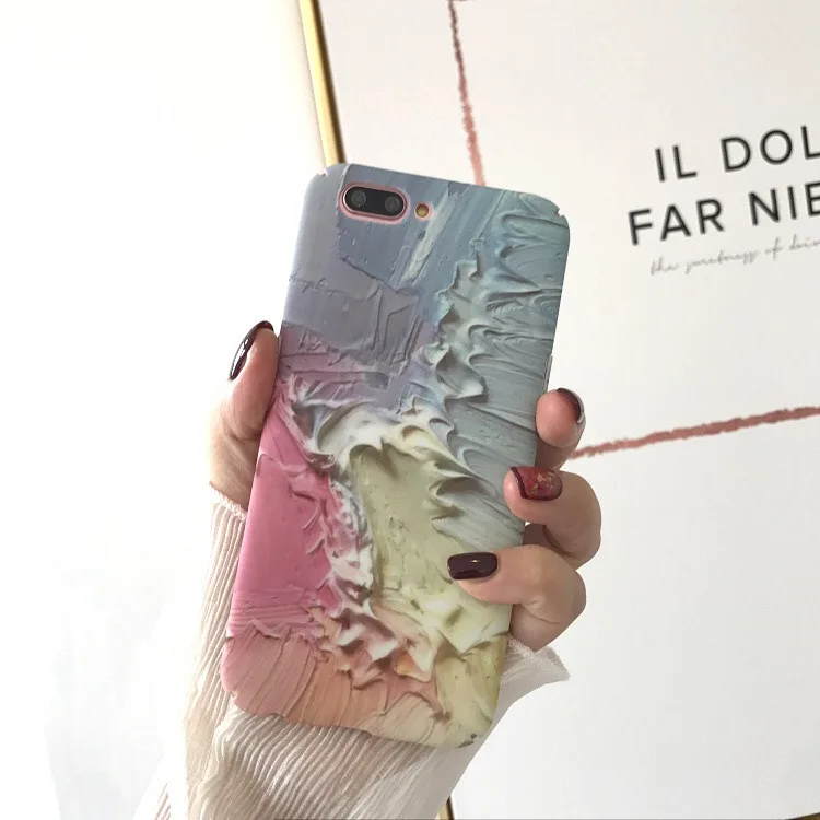Oil Painting Phone Cases For Oppo F5 Colorful Girls' Hard Back Covers A73 Mobile Bags f5 A75 Fundas |
