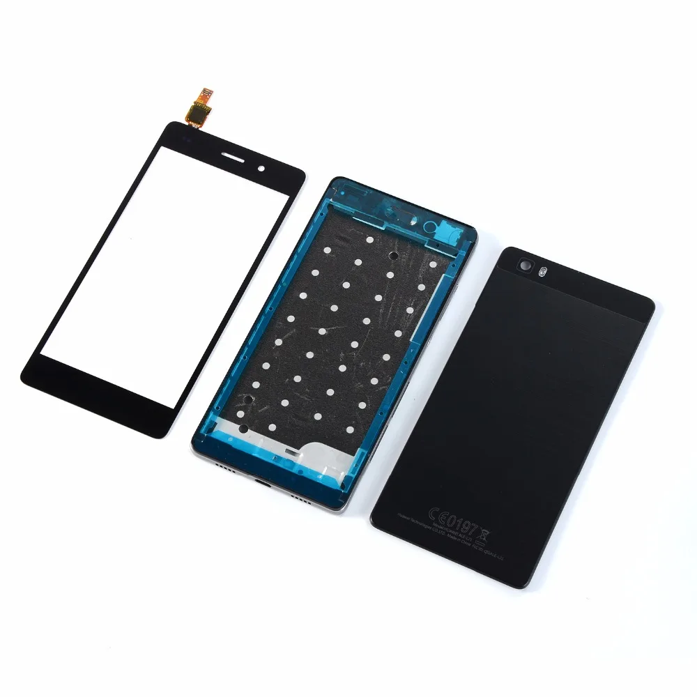 Чехол для Huawei P8 Lite средняя рамка ЖК дисплея + задняя крышка аккумулятора клейкая