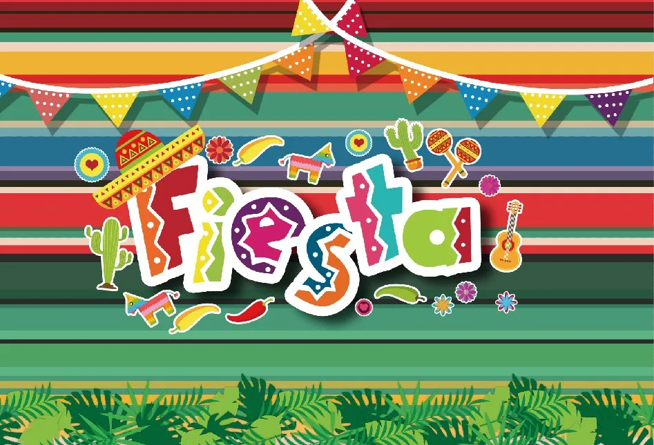 Laeacco фотографические фонов для фотографии Fiesta празднования красочные полосы