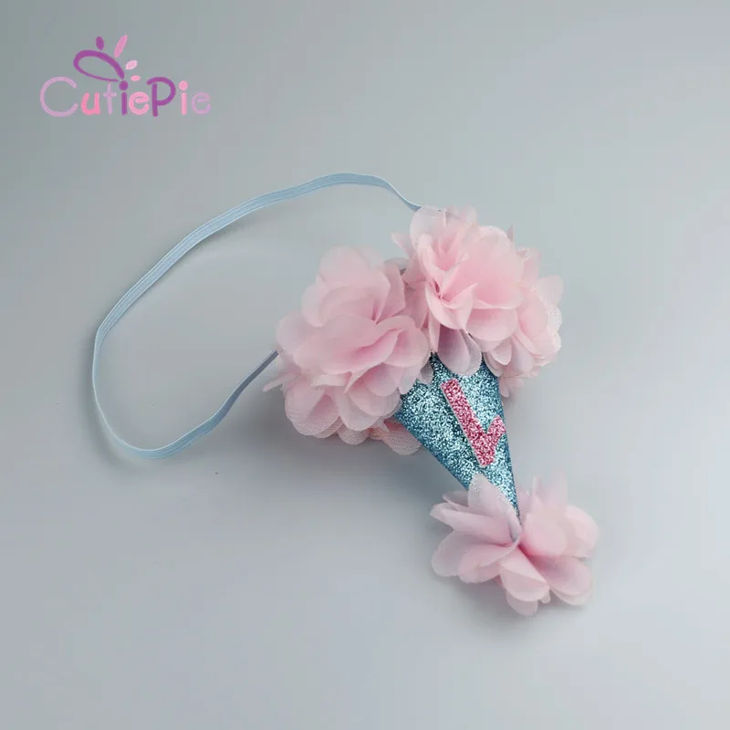 Миниатюрная Коническая Шляпа на день рождения повязка голову с отделкой в виде