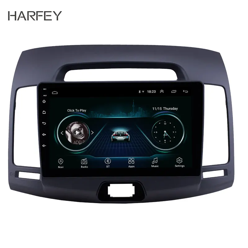 Harfey 9 дюймов Android 8 1 GPS навигация автомобильное радио для Hyundai Elantra 2007 2011 HD сенсорный
