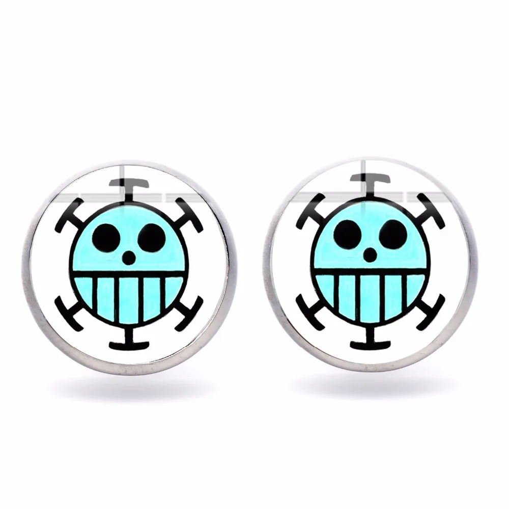 SONGDA Одна деталь хирургов Трафальгар Ло серьги гвоздики в стиле панк бронза с