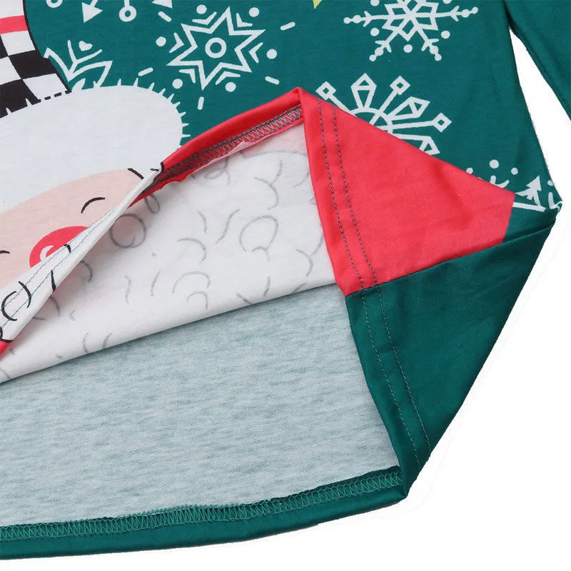 Семейный Рождественский пижамный комплект теплая одежда для сна девочек и