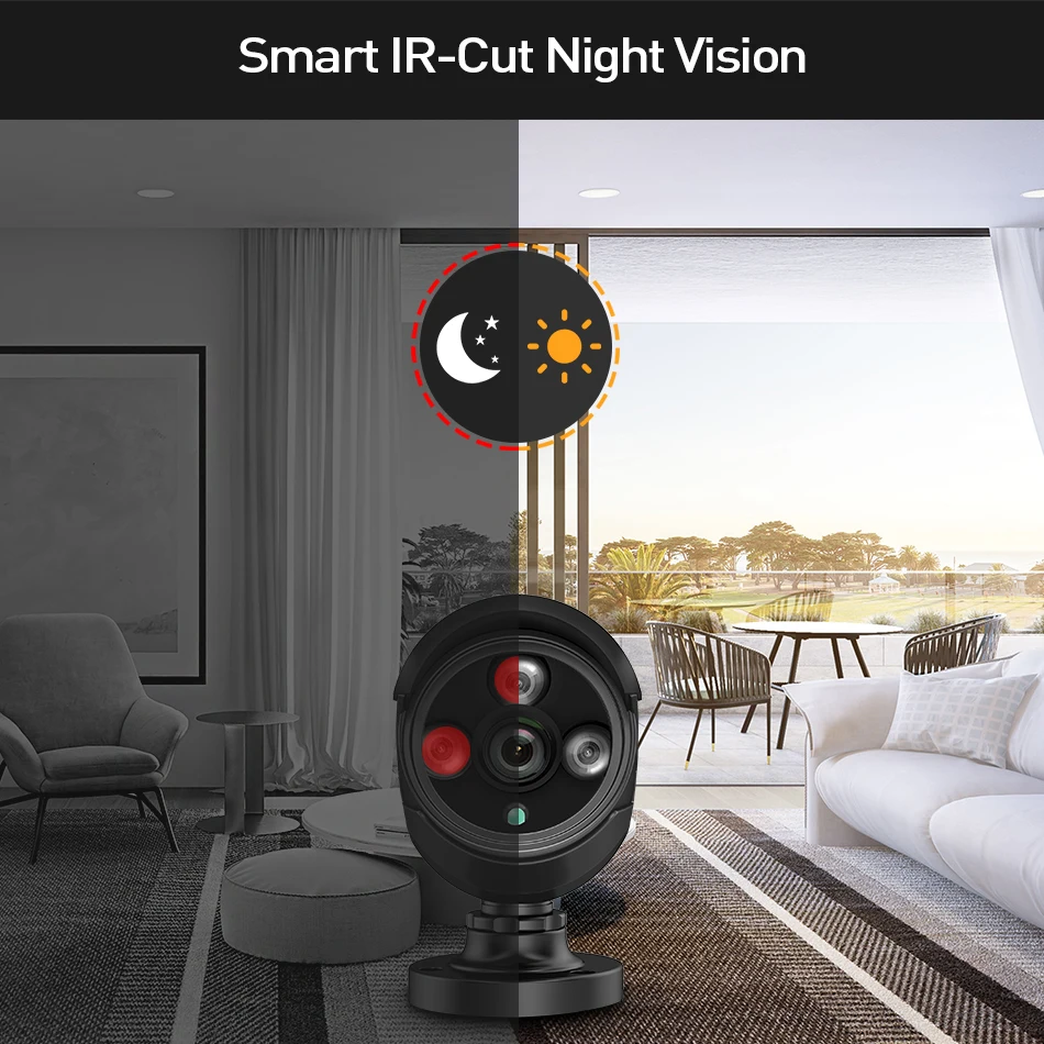Камера видеонаблюдения беспроводная 8 каналов 2 Мп 1080P NVR IP Wi Fi 3 ТБ|hiseeu|hiseeu cctv |