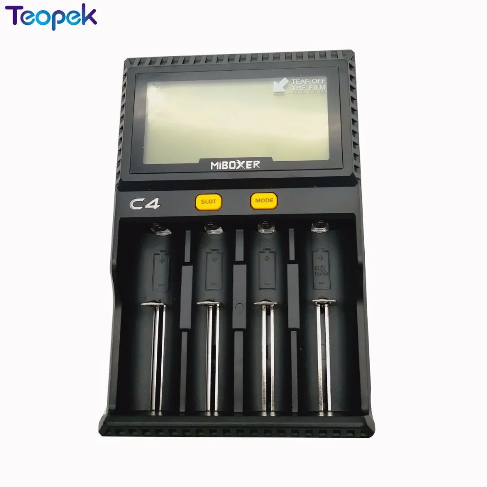 Miboxer C4 lcd зарядное устройство для литий-ионных/IMR/INR/ICR/LiFePO4 18650 14500 26650 AAA 3,7 1,2 V 1,5 V PK VC4