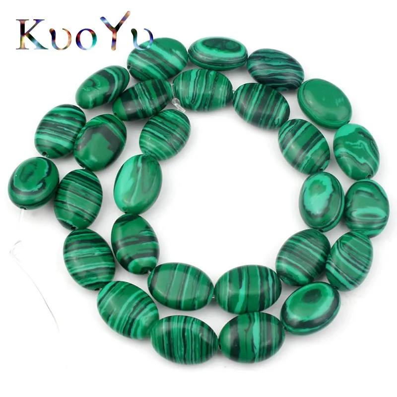 Malachite Stone 10x14 мм натуральный Овальный Малахитовый бирюзовый камень унакит бусины Свободные разделитель бисера для самостоятельного изготовления ювелирных изделий браслет ручной работы Necklac - Цвет: Malachite Stone