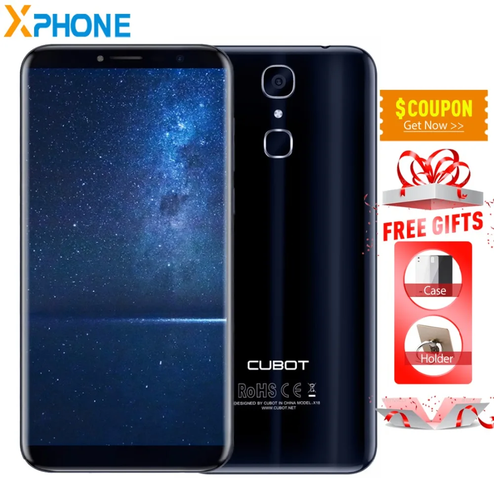 Оригинальные мобильные телефоны CUBOT X18 4G Android 7 0 3 ГБ 32 четырехъядерный смартфон