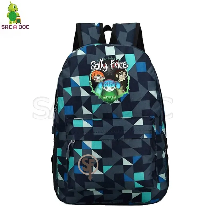 Sally Face игровой космический рюкзак, модный рюкзак для ноутбука, Мультяшные школьные сумки для подростков мальчиков и девочек, повседневный дорожный рюкзак - Цвет: 13