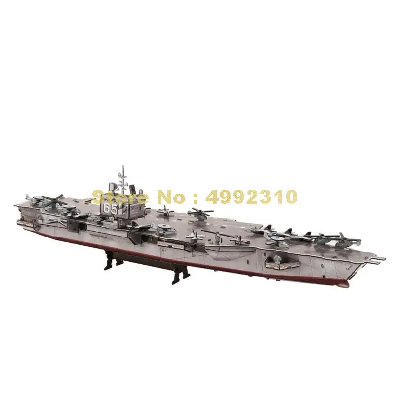 121 шт. военный uss enterprise авианосец 3d головоломка Бумажная модель игрушки|Пазлы| |