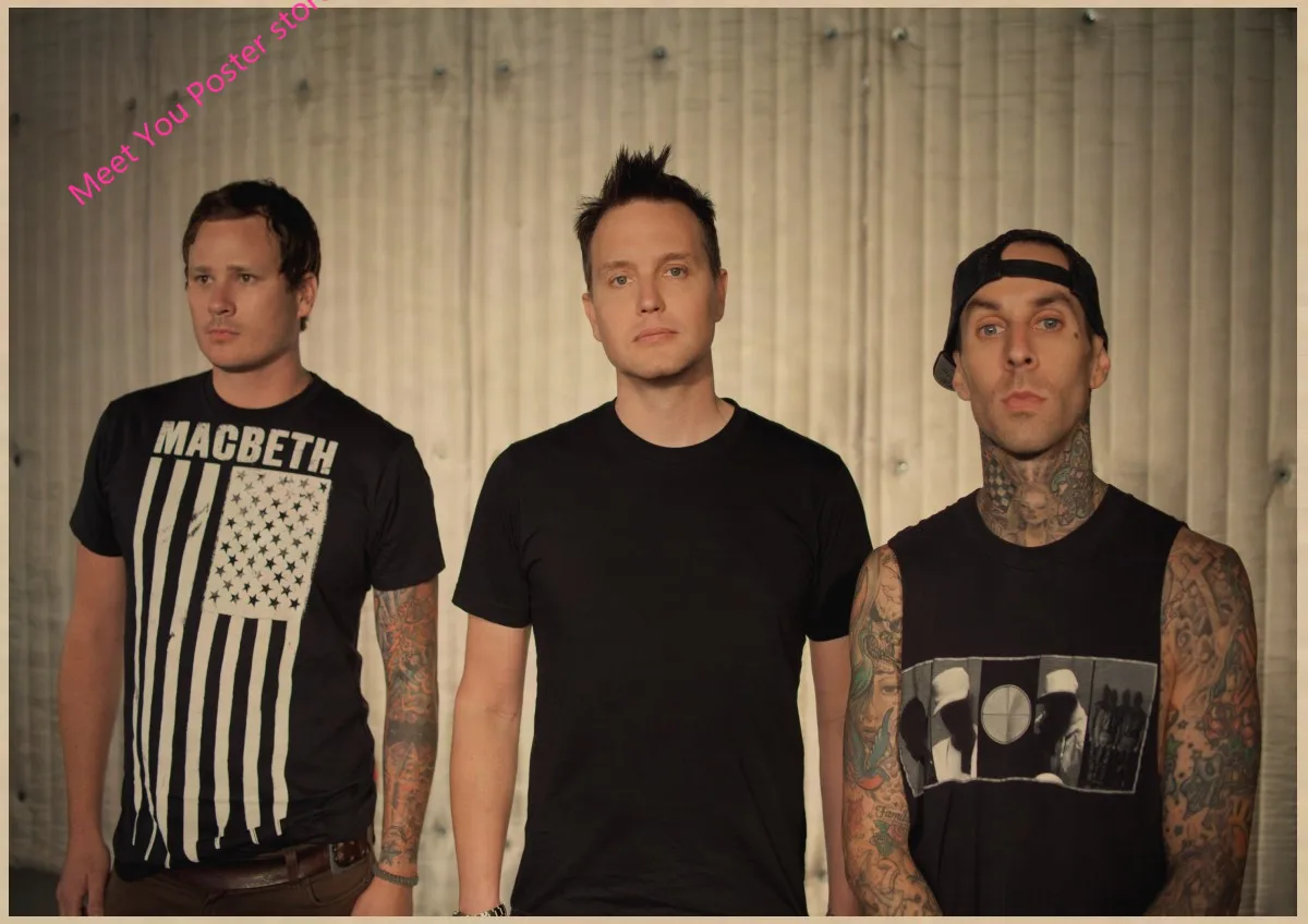 ВИНТАЖНЫЙ ПЛАКАТ Blink 182 рок-группа крафт ретро панк-рок плакат Европейская и американская музыкальная команда звезда рисунок Ретро плакат 1