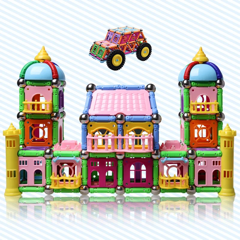 380/438pcs магнитные игрушки, строительный мининабор, серия Сделай Сам Интеллектуальный набор игрушек учебное пособие для строительства Магнитный блок комбината
