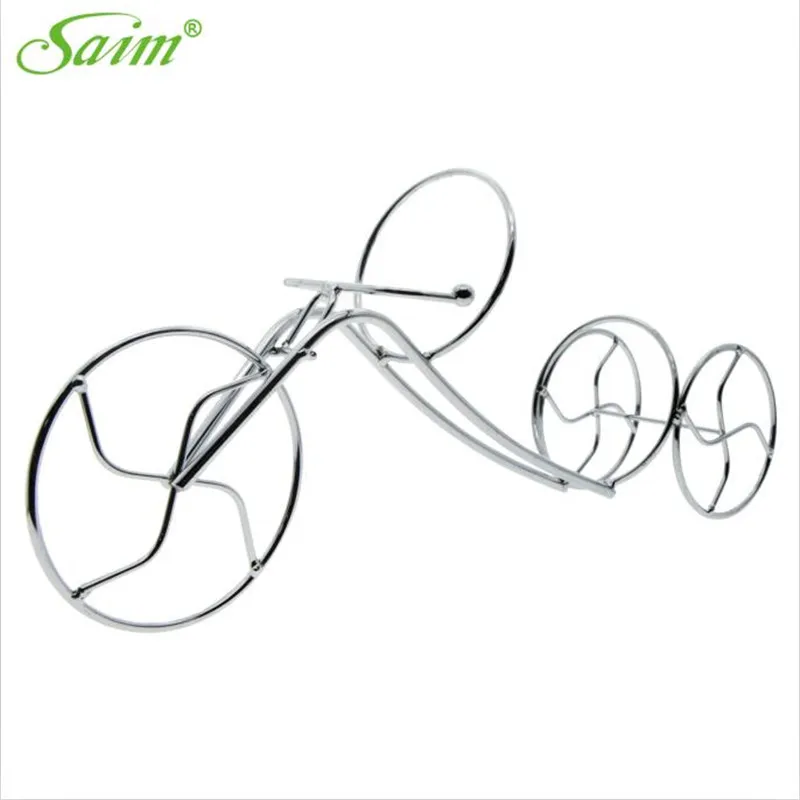 

Wine Rack Storage Organizer Stainless Steel Wine Glass Holder Stemware Racks Bike Shape Fashion Rack Hot E2JGFJJ08005