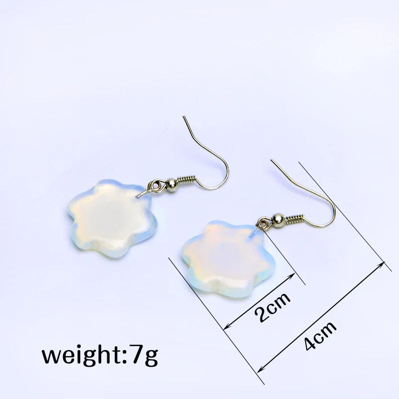 Новые серьги-подвески с кристаллами и опалом в виде снежинки для женщин подвеска