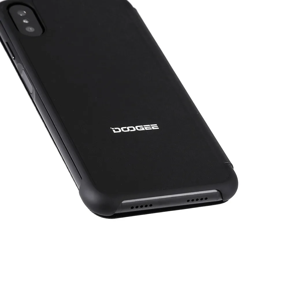 Кожаный чехол-книжка для Doogee X55 горизонтальный с защитой от падения
