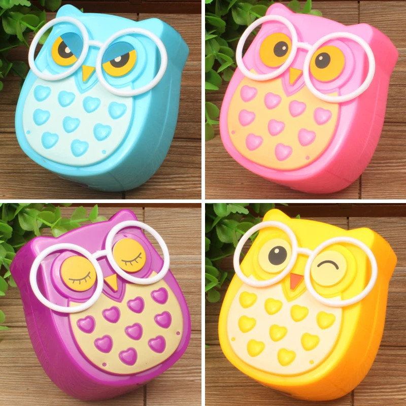 4 цвета Мини Сова светодиодный ночной Светильник Авто Сенсор светильник