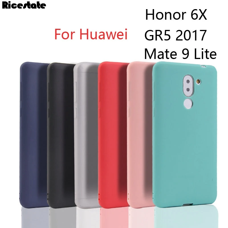 Для huawei Honor 6X чехол huawei mate 9 lite Силиконовый ТПУ мягкий чехол для huawei GR5 Кристальный и матовый однотонный чехол