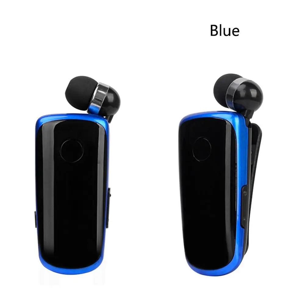 K39 мини портативные беспроводные наушники с Bluetooth 4,1, наушники-вкладыши, вибрирующие оповещения, наушники с зажимом для телефона - Цвет: Синий