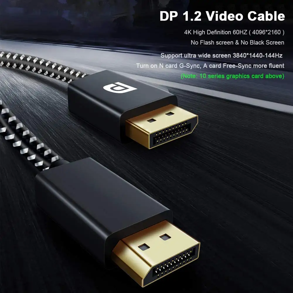 Кабель Onvian DisplayPort 4K @ 60Hz 2K 165Hz 144Hz DP кабель для HDTV видеокарты проектора 1 8 M| |