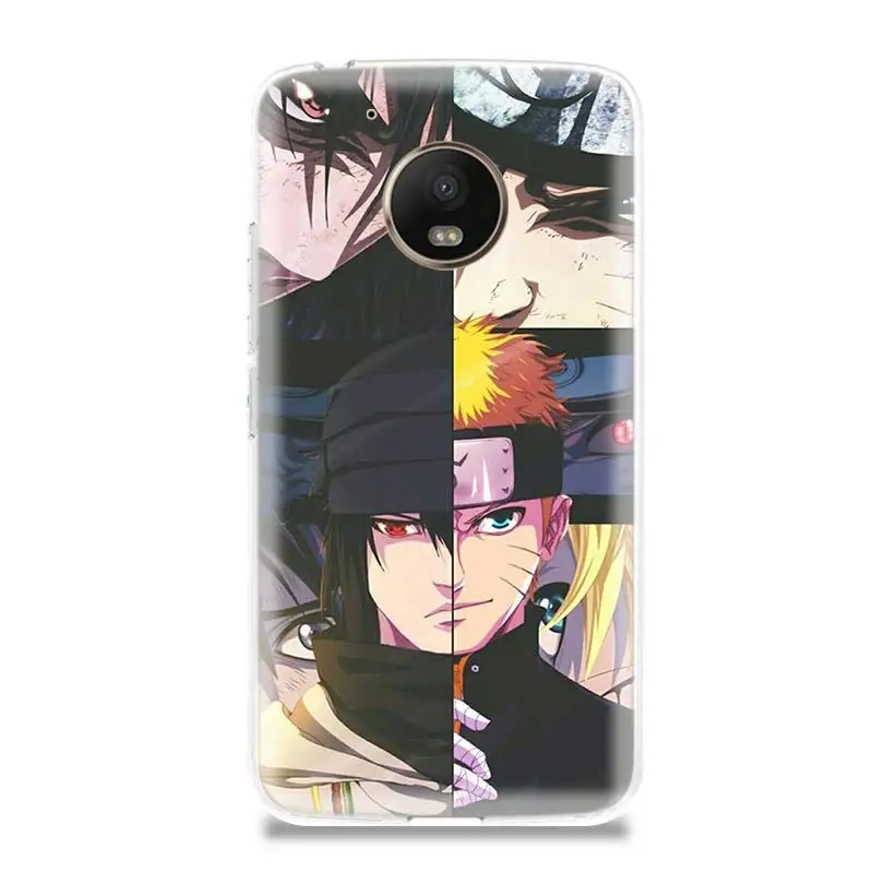 Аниме Uchiha Наруто силиконовый чехол с рисунком для Motorola G5 G5S G6 E4 E5 G7 Plus Moto G4 Play Art