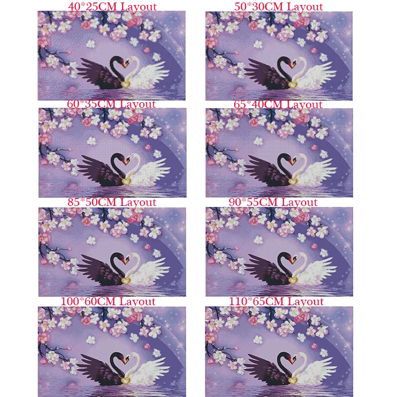 Diamond Embroidery 5D DIY Painting A pair of geese pictures Cross Stitch Rhinestone Mosaic ABC289 | Дом и сад