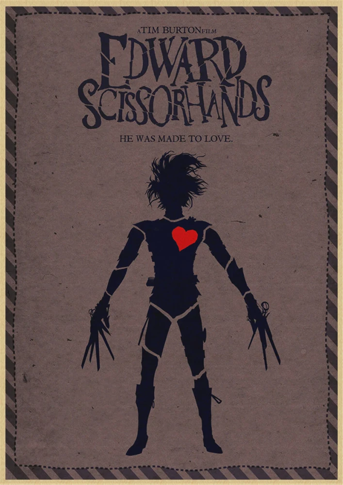 Классическая пленка Эдварда сissorhands плакат крафт-бумага ВИНТАЖНЫЙ ПЛАКАТ бар украшение дома стикер стены
