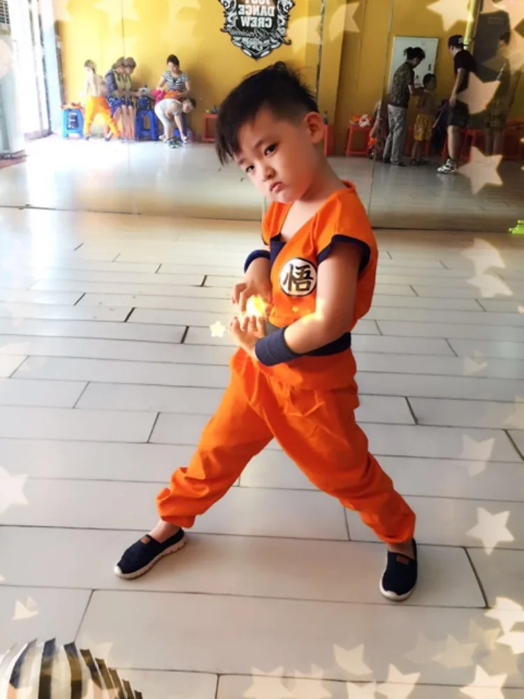 Японские детские костюмы для косплея на Хэллоуин Аниме Z Обезьяна Сон Гоку Одежда