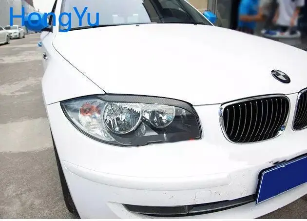 Для BMW 1 серия E81 E82 E87 E88 2004 2010 накладка на фару из углеродного волокна для