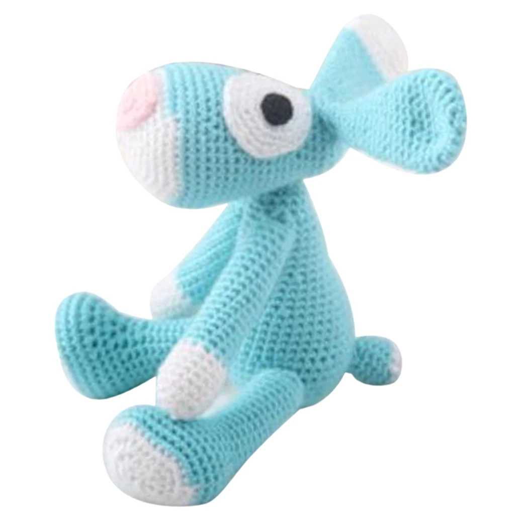 Животные Вязание амигуруми Набор DIY игрушка материал посылка синий собака
