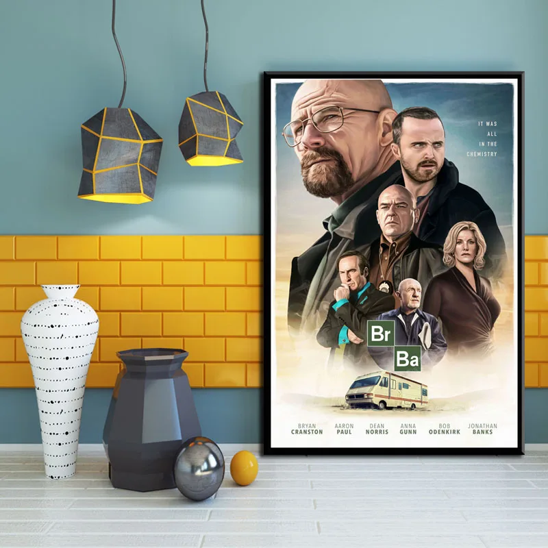 Классический ТВ сериал во все тяжкие P476 художественная картина Шелковый Холст
