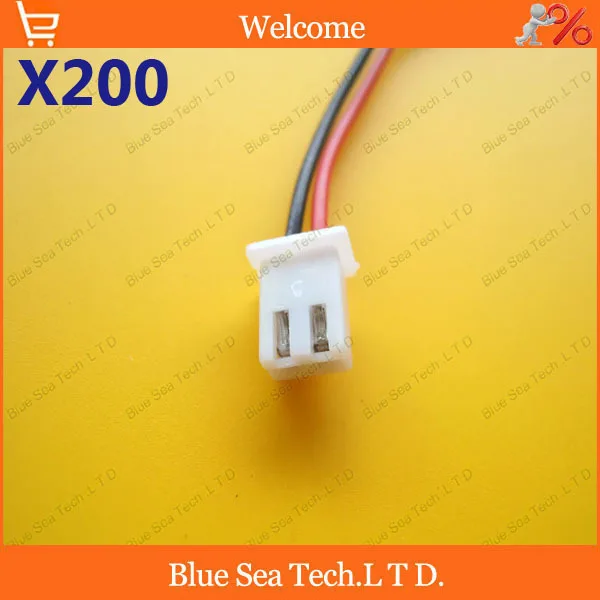 

200 pcs 2 Pin/way XH-2P plug with 20cm cable,2.54mm Connector for Electronic model /Automobile /PCB ect.Free Shipping