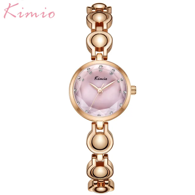 Часы KIMIO женские кварцевые брендовые модные наручные со стальным браслетом|clock