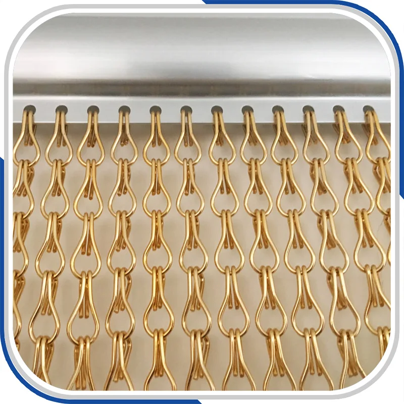 Алюминиевая занавеска из звеньев цепи золотого цвета|curtains curtain|curtains colorcurtains gold |