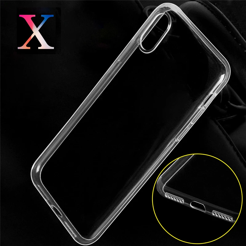 Модный прозрачный чехол для телефона iphone 7 8 plus tpu Мягкий силиконовый X 5 5S 6 6s Тонкий