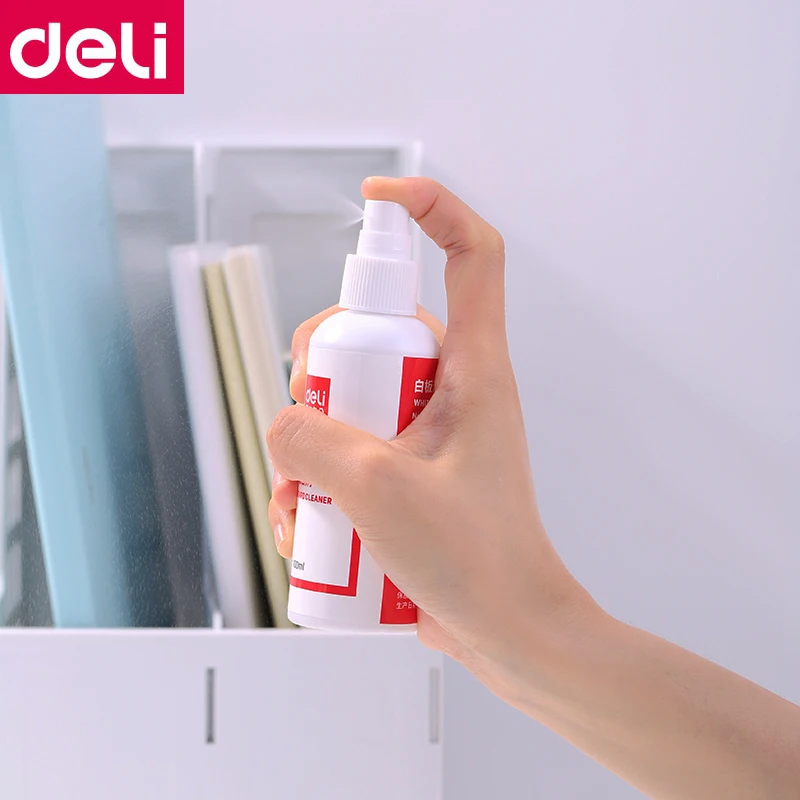 1Pcs Deli 7869 Whiteboard Reiniger Spray Radiergummi Wasser 100Ml Pro Flasche Whiteboard Sauber Wasser Spray