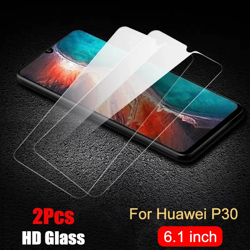 For Huawei P30 2 шт./лот закаленное стекло для huawei P30 P30 Lite защита экрана против Blu-Ray стекло для huawei P30 lite защитная пленка - Цвет: For Huawei P30